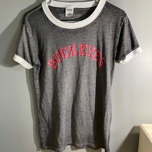 Pink Victoria Secret Buckeye t-shirt XS like new